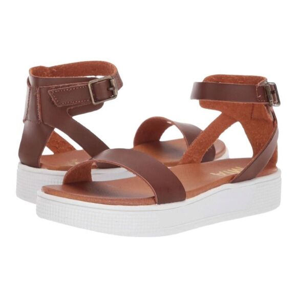MIA KIDS Little Ellen Girl's Cognac Ankle Strap Platform  Sandals Size 5 NEW - Picture 3 of 10